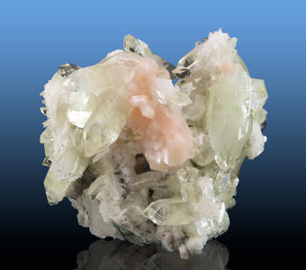 Stilbite-Ca on Aphophyllite - Jalgaon quarry, Jalgaon, Maharastra, India