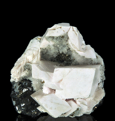 Dolomite, Quartz, Pyrite - Huanzala mine, Huanuco, Dos De Mayo,  Peru