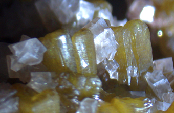 Mimetite, Calcite, Hemimorphite - Santa Eulalia, Aquiles Serdn, Chihuahua, Mexico
