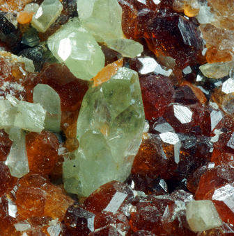 Diopside and Hessonite garnet - Testa Ciarva, Ala valley, Piedmont, Italy