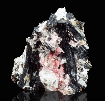 Aegirine, Serandite,  Rhodochrosite - Mont Saint Hilaire, Qubec, Canada