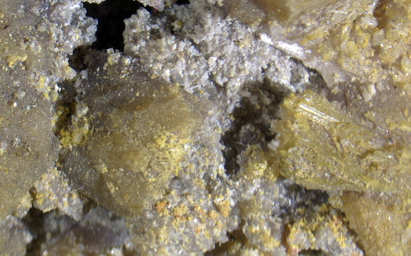 Goldichite, Coquimbite - Dexter No. 7 mine, Calf Mesa, Emery Co., ,Utah, USA