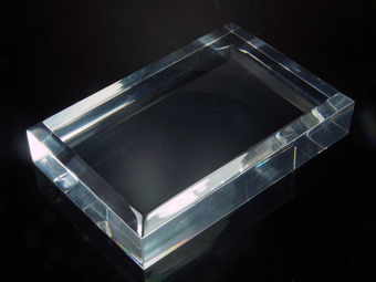 Set of 5 high quality plexiglas bases with beveled edges - 120x80x25.