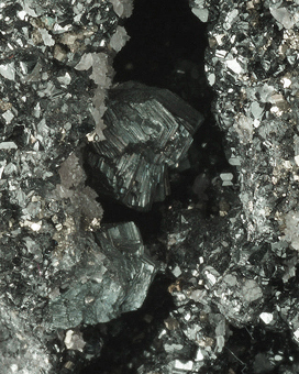 Semseyite, Sphalerite - Herja Mine, Baia Mare, Romania