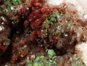 Cobalto-Austinite, Roselite - Aghbar mine, Bou Azzer district,,Dra-Tafilalet, Morocco