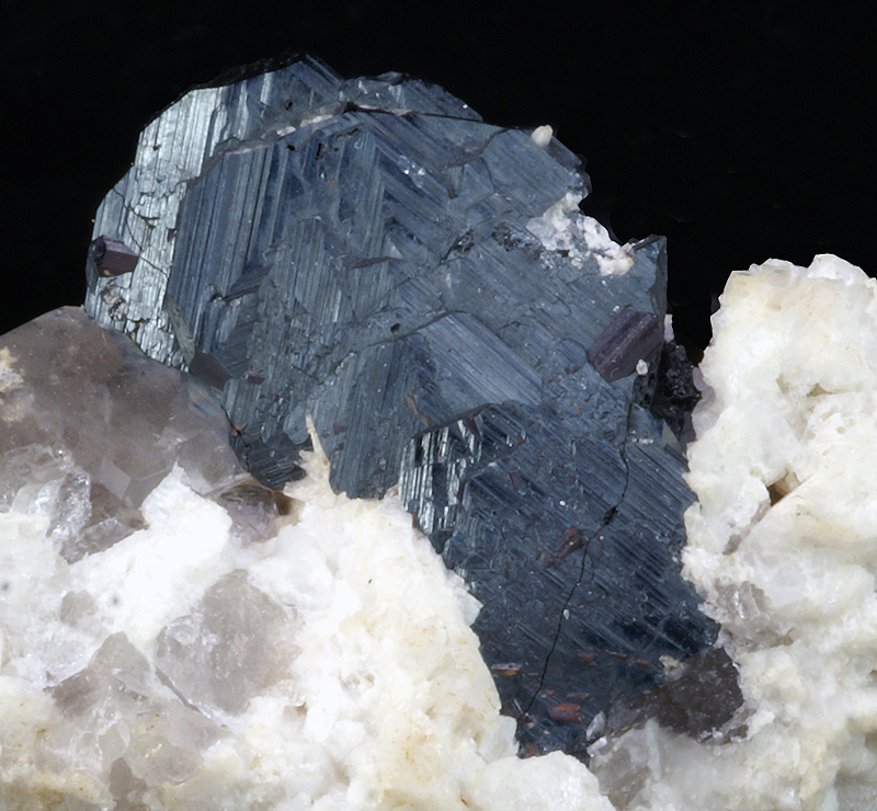 Hematite, Rutile, Quartz - Cavradi gorge - Grischun, Switzerland