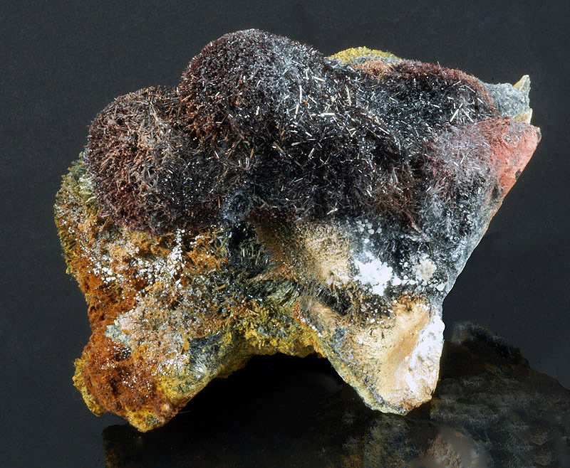 Tourmaline var. Schorl on Quartz - Erongo Mountains, Erongo Region, Namibia