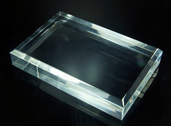 High quality plexiglas base with beveled edges - 150x100x25