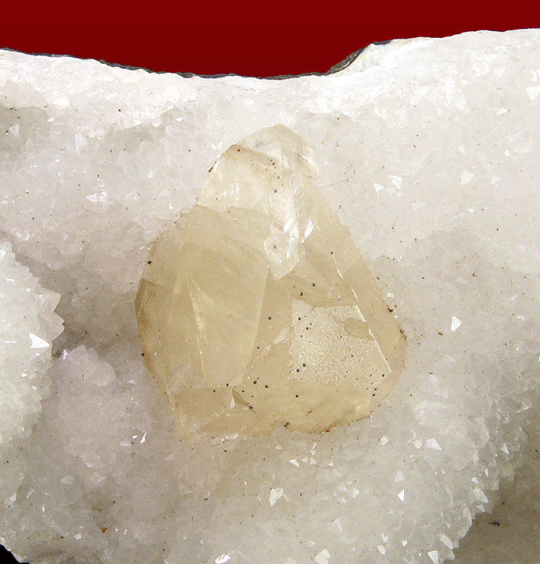 Calcite on quartz- Pune District, India