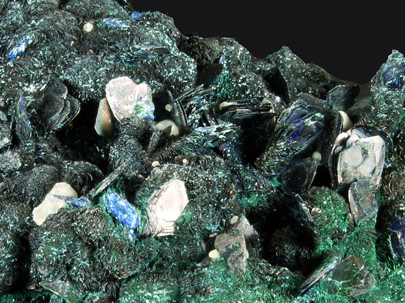 Azurite and Malachite - Oum Sisi, Alnif, Mekns-Tafilalet Region, Morocco