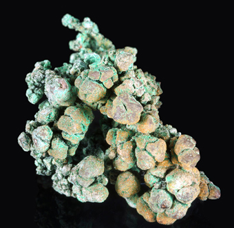 Copper with malachite coating - Tsumeb mine, Tsumeb, Namibia