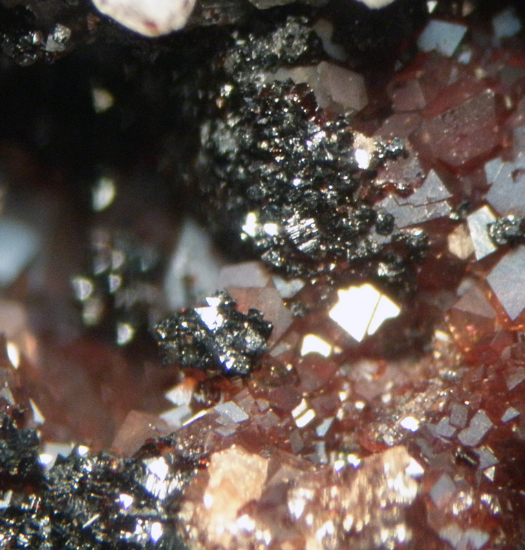 Henritermierite, Andradite and Hausmannite - N'Chwaning I mine, KMF, Northern Cape Province, South Africa