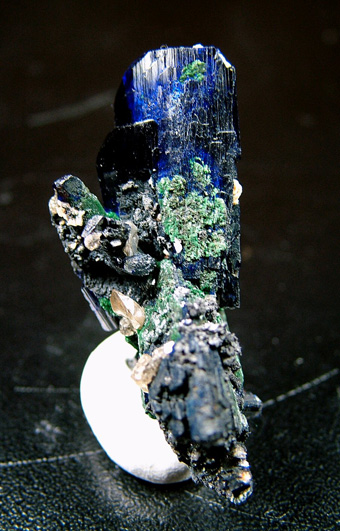 Azurite with Malachite and Cerussite - Touissit, Touissit District, Jerada Province, Oriental Region, Morocco