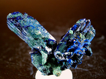 Azurite with Malachite - Touissit, Touissit District, Jerada Province, Oriental Region, Morocco