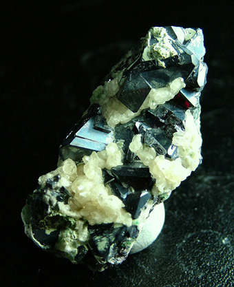 Cuprite with Calcite - Tsumeb Mine (Tsumcorp Mine), Tsumeb, Otjikoto Region (Oshikoto), Namibia