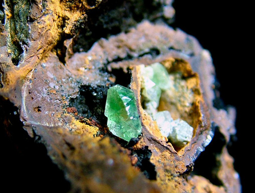 Green Anglesite with Cerussite - Montevecchio Mines, Arbus, Medio Campidano Province, Sardinia, Italy