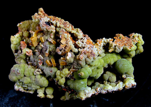 Wulfenite on Mimetite - Ojuela Mine, Mapim, Mun. de Mapim, Durango, Mexico