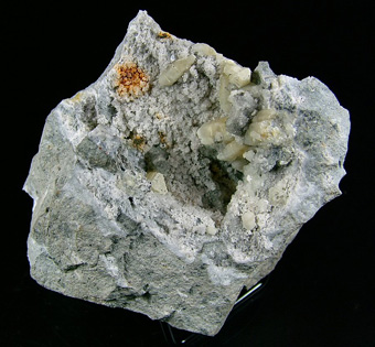 Weloganite with Calcite - Francon quarry, Montréal, Québec, Canada