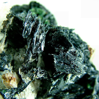 Glaucophane with Fuchsite and Pyrite - Rio Oremo, Chiavolino, Pollone, Biella Province, Piedmont, Italy