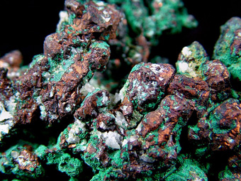 Malachite on Copper - Jezkazgan, Karaganda Region, Kazakhstan