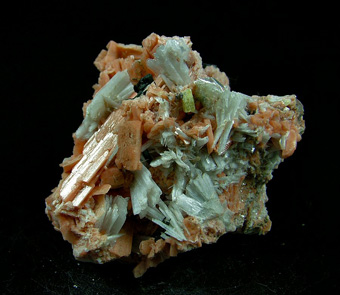 Schizolite with Leucophanite, Albite and Aegirine - Poudrette quarry,  Mont Saint-Hilaire, La Vallée-du-Richelieu RCM, Montérégie, Québec, Canada
