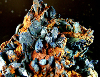 Azurite - Bou Beker, Touissit-Bou Beker mining district, Jerada Province, Oriental Region, Morocco