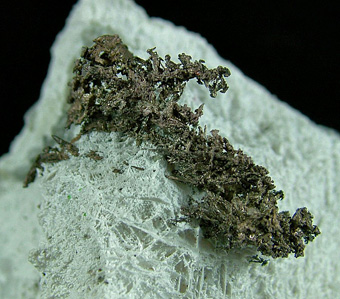 Silver on Calcite - Bouismas Mine, Tansifite Cadat, Agdz Cercle, Zagora Province, Dra-Tafilalet Region, Morocco