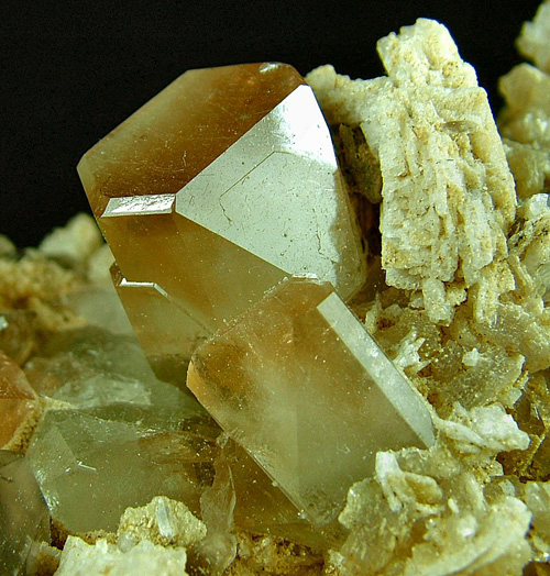 Topaz on Feldspar - Gilgit, Gilgit District, Gilgit-Baltistan, Pakistan