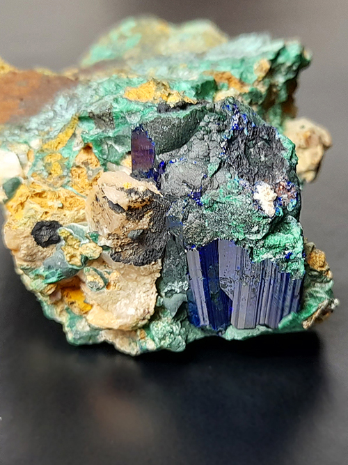 Azurite, Malachite - Touissit, Jerada, Morocco