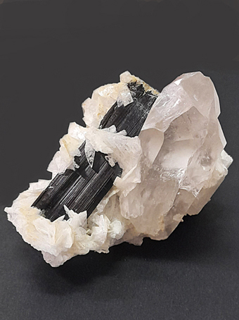 Schorl, Albite, Quartz - Skardu, Skardu Area, Gilgit-Baltistan, Pakistan