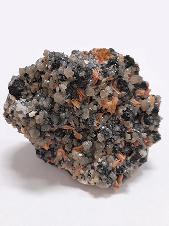 Cerussite, Baryte, Aragonite - Mibladen mining district, Midelt Province, Dra-Tafilalet Region, Morocco
