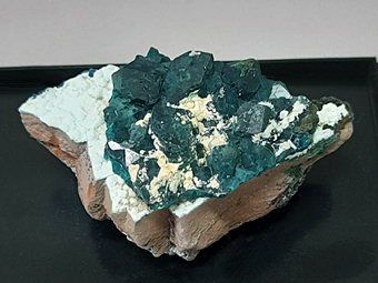 Dioptase, Plancheite - Mindouli, Mindouli District, Pool Department, Republic of the Congo
