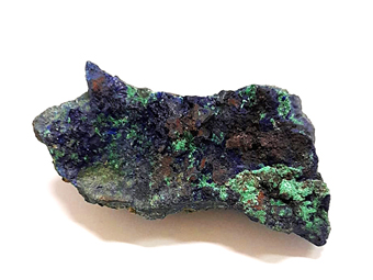 Azurite, Malachite - Aouli, Upper Moulouya lead district, Midelt, Khnifra Province, Mekns-Tafilalet Region, Morocco