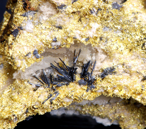 Orthobrannerite and Gold - Fenillaz lode, Brusson Mine, Aosta Valley, Italy