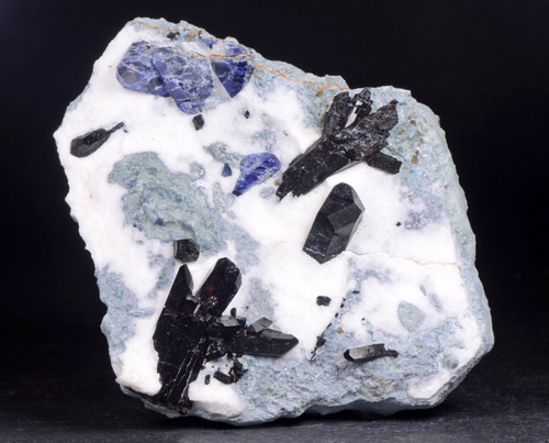 Neptunite & Benitoite - Santa Rita Peak, New Idria, San Benito County, California, United States of America