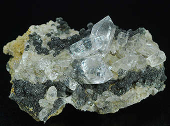 Clinochlore (var. pennine) and quartz - Ossola Valley - Verbano-Cusio-Ossola prov. - Piedmont - Italy