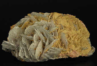 Baryte over rhodochrosite - Felsobanya mine - Maramures - Romania