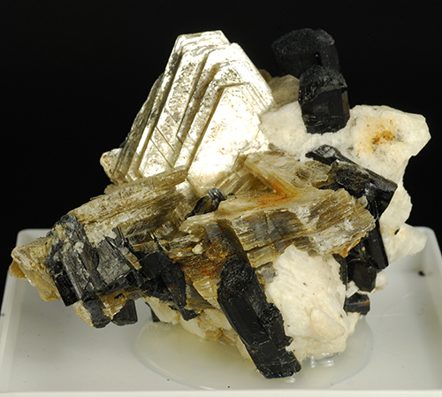 Tourmaline over albite with muscovite -Stak Nala - Haramosh Mts -Skardu distr. - Baltistan - Northern Areas - Pakistan