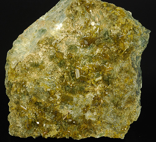 Epidote and diopside - Margone - Usseglio - Vi Valley - Lanzo valley -  Torino prov. - Piemonte - Italia