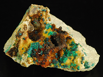 Spangolite and brochantite - Mex-Tex mine - Bingham - Hansonburg Distr. - Socorro Co. - New Mexico - USA