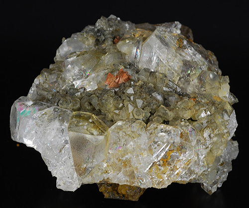 Genthelvite, fluorite and quartz - Huanggang mine - Chifeng Pref. - Inner Mongolia - China