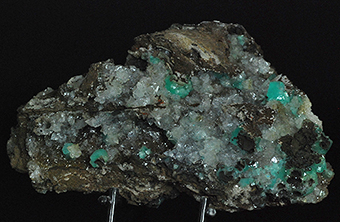 Cuprian adamite (var. of adamite) and hemimorfite - Ojuela mine - Mapim - Mun. de Mapim - Durango -Mexico