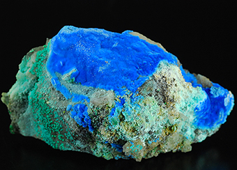 Cyanotrichite - Qinglong Sb-Au deposit - Qinglong Co. - Qianxi'nan Autonomous pref. - Guizhou prov. - Cina
