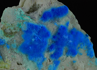 Cyanotrichite - Qinglong Sb-Au deposit - Qinglong Co. - Qianxi'nan Autonomous pref. - Guizhou prov. - Cina
