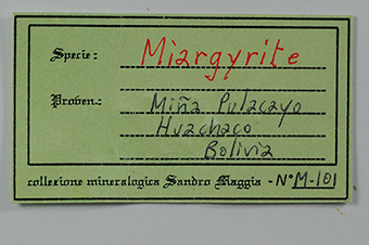Miargyrite - Pulacayo mine  Huanchaca - Uyuni Municipality - Antonio Quijarro Prov. - Potos  Bolivia