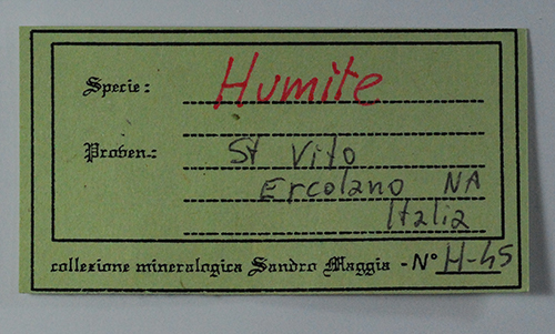 Humite - San Vito quarry - Somma-Vesuvius Complex - Naples Province - Campania  Italy