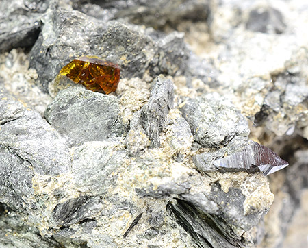 Monazite-(Ce) with Anatase - Karavannce deposit, Urals, sub Polar Region, Russian Federation