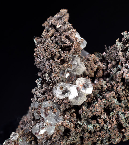 Copper with calcite - Tsumeb Mine, Tsumeb, Otjikoto Region, Namibia