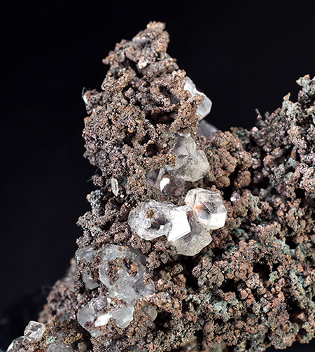 Copper with calcite - Tsumeb Mine, Tsumeb, Otjikoto Region, Namibia