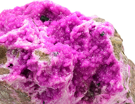 Rare Cobalto Calcite With Spherical Heterogenite and 